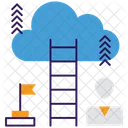Success Ladder Ladder To Cloud Competition Concept Icon