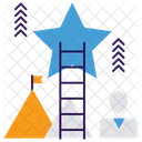 Success Ladder Ladder To Star Competition Concept Icon