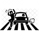 Careless Man Car Driver Icon