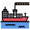 Carga Barco Grua Icono