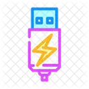 USB Carga Etiqueta Icono