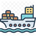 Cargo Cruise Boat Icon