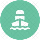 Cargo Ship Sailing Icon