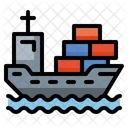 Cargo Ship Boat Icon