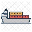 Cargo Ship Logistics Icon