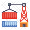 Cargo Container Tower Crane Icon
