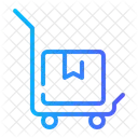 Cargo Shipping And Delivery Trolley Icon