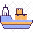 Cargo Boat Mail Boat Maritime Shipment Icon