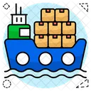 Cargo Boat Cargo Ship Watercraft Icon