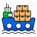 Cargo Boat Cargo Ship Watercraft Icon