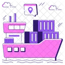 Cargo Boat Cargo Ship Watercraft Icon