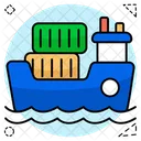 Cargo Boat Cargo Ship Watercraft Icon