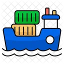 Cargo Boat Cargo Ship Watercraft Icon