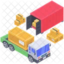 Cargo Container Loading  Icon