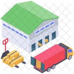 Cargo Container Loading  Icon