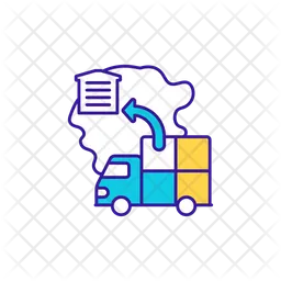 Cargo delivery with truck  Icon