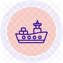 Icone De Ligne De Cargo Icon