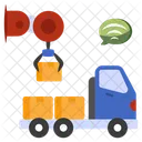 Cargo Loading Robot Loading Cargo Van Icon