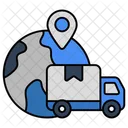 Cargo Location Cargo Delivery Road Freight Icon
