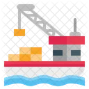 Cargo Ship Harbour Vessel Icon