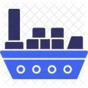 Cargo Ship Freight Vessel Container Transport Icon