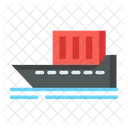 Cargo Ship Water Delivery Shipment Icon