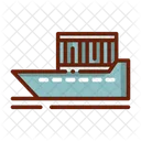 Cargo Ship Water Delivery Shipment Icon