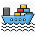 Cargo Ship Delivery Ship Cruise Ship Icon