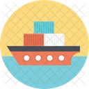 Barge Cargo Ship Icon