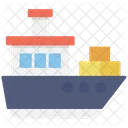 Cargo Ship Shipment Icon