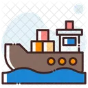 Shipping Cargo Vessel Export Icon