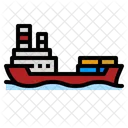 Cargo Ship Shipment Sea Freight Icon