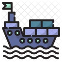 Cargo Ship Wave Graphic Icon