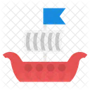 Cargo Ship Sailing Icon