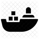 Cargo Ship Consignment Delivery Maritime Shipment Icon