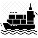 Cargo Ship Consignment Delivery Maritime Shipment Icon