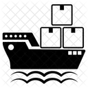 Cargo Ship Consignment Delivery Maritime Shipment Icon