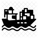 Cargo Ship Maritime Transportation Freighter Icon