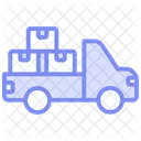 Cargo Truck Duotone Line Icon Icon