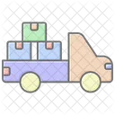 Cargo Truck Lineal Color Icon Icon
