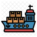 Cargoship Shipping Container Icon