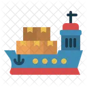 Cargoship Shipping Container Icon