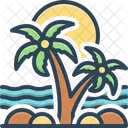 Caribbean Palm Tree Icon