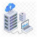 Data Center Hosting Di Dati Server Di Dati Icon