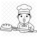 Caricatura Chef Cocinero Icono