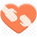 Caring Heart Hands Icon