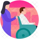 Caring Disable Handicap Psychological Baggage Icon