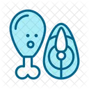 Libre De Alergenos Carne Dieta Saludable Icono