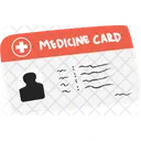 Tarjeta de identidad de medicina  Icono