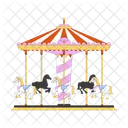 Carousel Horses Vintage Icon